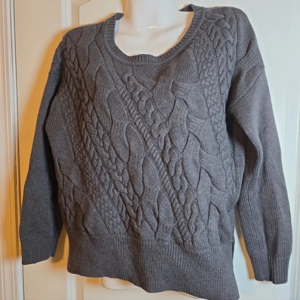 Massimo Dutti collection women's gray wool/cashmere sweaters
